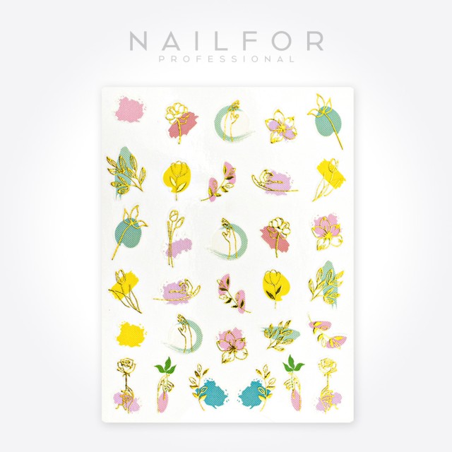 STICKERS st653 flowers pastel decoction