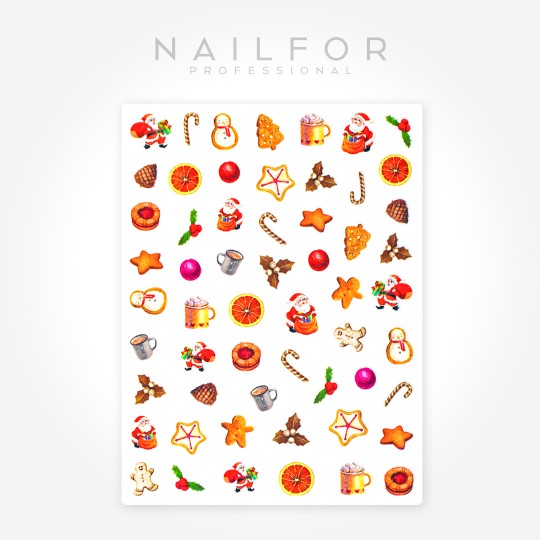 nail art decoration nail reconstruction ADHESIVES Stickers ST658 biscuit Nailfor €1.99