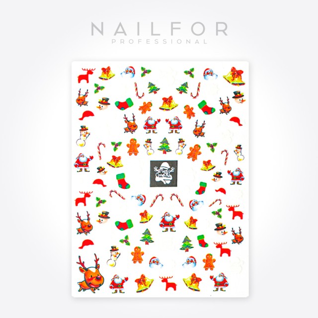 decorazione nail art ricostruzione unghie ADESIVI STICKERS ST660 smily deer Nailfor 1,99 €