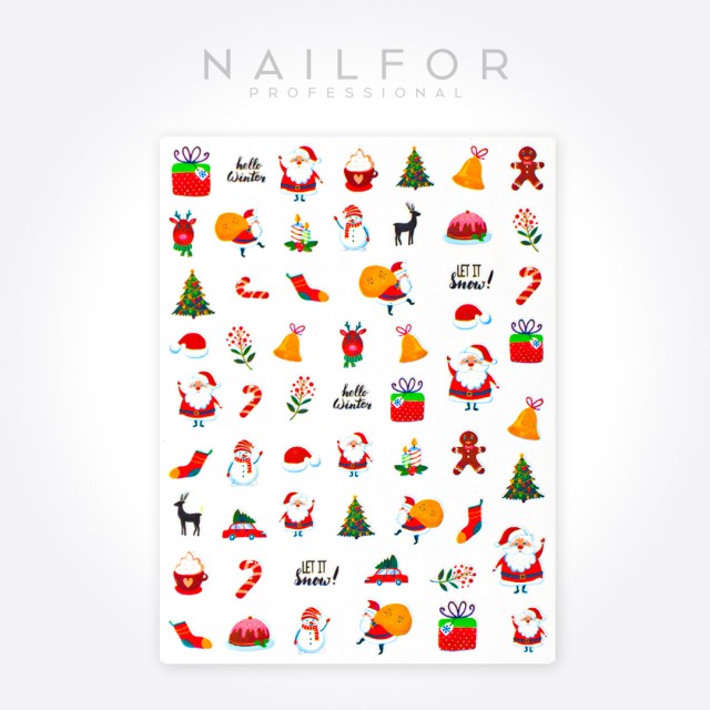 Décoration nail art reconstruction d'ongles Stickers ST661 let it snow Nailfor 1,99 €