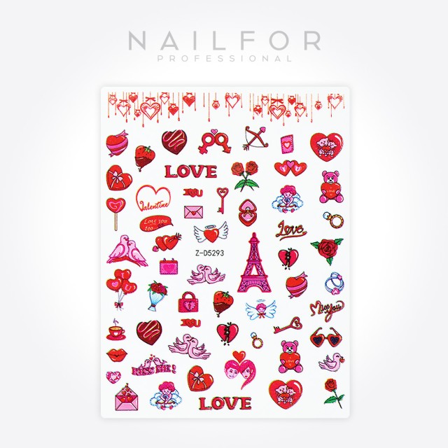 Decoración nail art , reconstrucción de uñas, Stickers ST708 Nailfor 1,99 €
