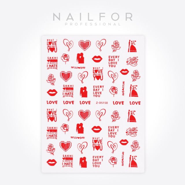Decoración nail art , reconstrucción de uñas, Stickers ST709 Nailfor 1,99 €