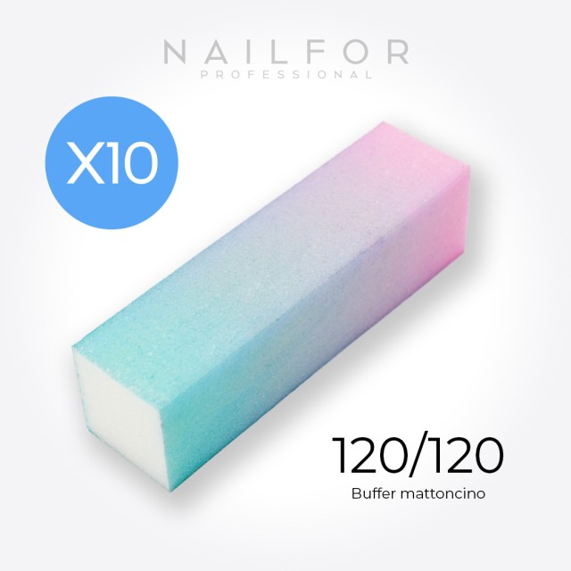 accessori per unghie, nails nail art alta qualità 10x BUFFER mattoncino unicorno verde 120/120 Nailfor 6,99 € Nailfor
