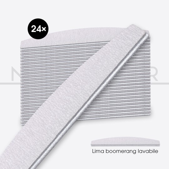 nail accessories, nails nail art high quality 24x Boomerang FILE high abrasiveness - WHITE SOUL Nailfor €15.99 Nailfor
