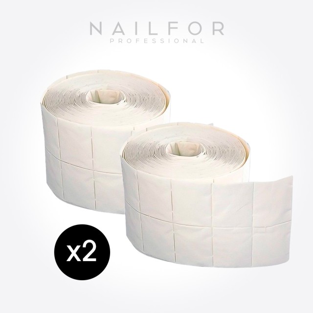 Esmalte de uñas semipermanente color: 2x ROLLO 500 Pads en celulosa de alta calidad Nailfor 9,89 €