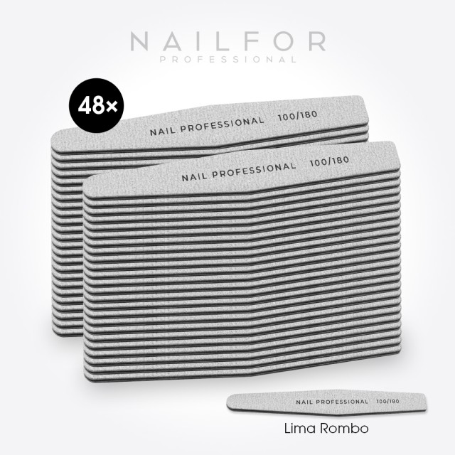accessori per unghie, nails nail art alta qualità 48x LIMA ROMBO NERA 100/180 Nailfor 14,99 € Nailfor