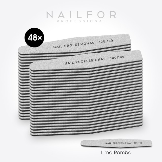 Accessoires pour nails , nail art haute qualité 48x LIME LOSANGE NOIRE 100/180 Nailfor 14,99 € Nailfor