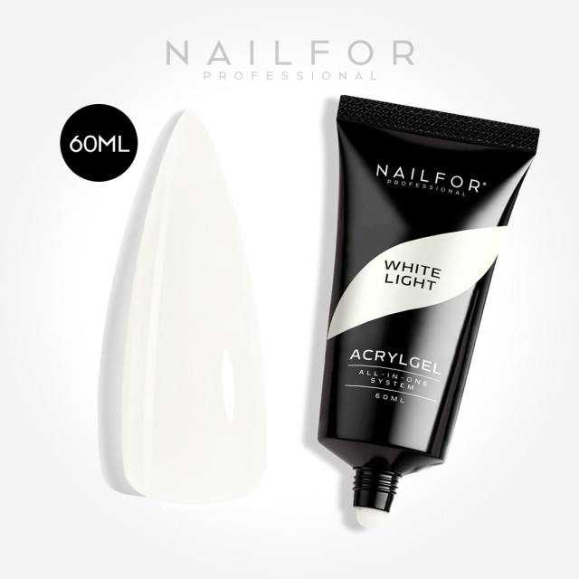 Gel per unghie ricostruzione ACRYLGEL BIANCO WHITE LIGHT 60ML Nailfor 17,99 €