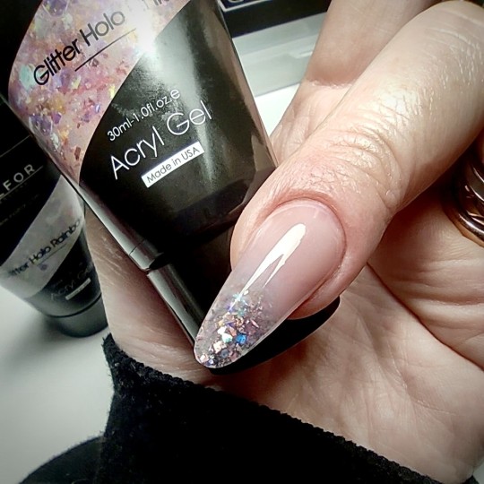 ACRYLGEL GLITTER HOLO PINK 30ML