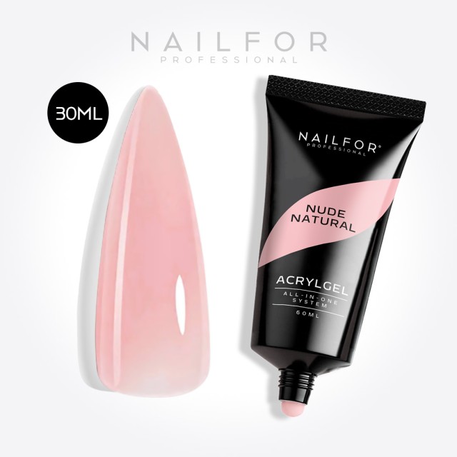 Gel per unghie ricostruzione ACRYLGEL NUDE NATURAL 30ML Nailfor 9,99 €