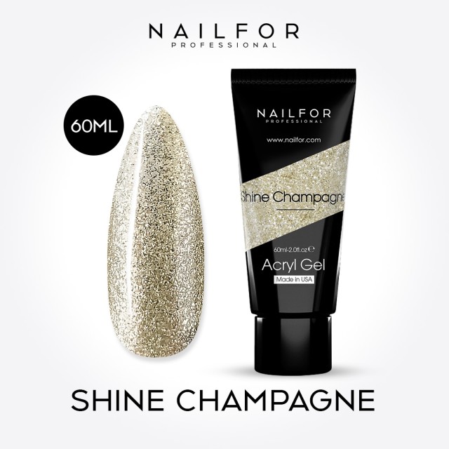 Gel per unghie ricostruzione ACRYLGEL SHINE CHAMPAGNE 60ML Nailfor 18,99 €