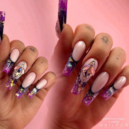 Gel per unghie ricostruzione ACRYLGEL SOFT - MICROGLITTER PINK SHINE 15ML Nailfor 12,49 €