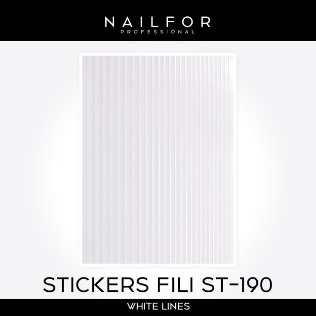 ADESIVI LINEE STICKERS ST190 bianco