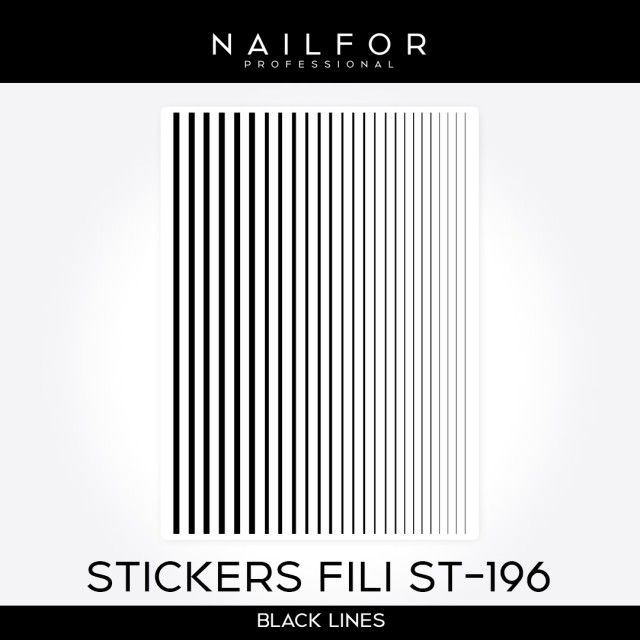 STICKERS LIGNES ST196 noir black