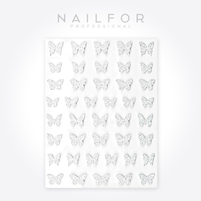 STICKERS ST606 butterflies Silver