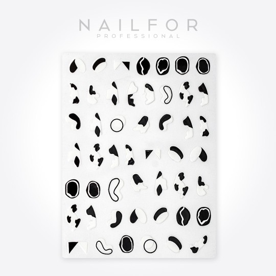 decorazione nail art ricostruzione unghie ADESIVI STICKERS ST612 macchie mucca Nailfor 1,99 €