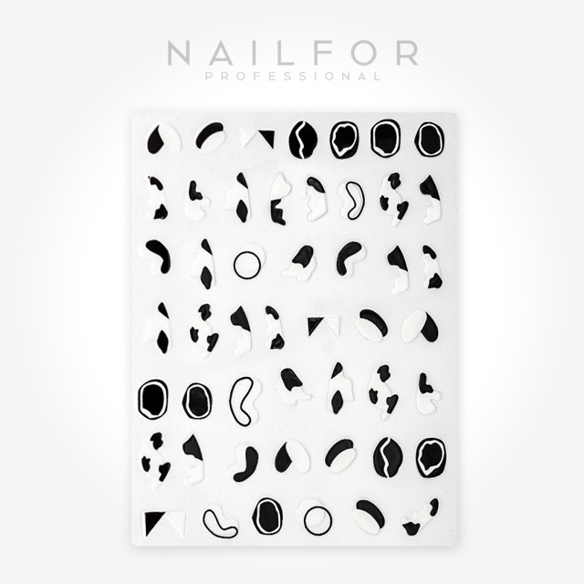 decorazione nail art ricostruzione unghie ADESIVI STICKERS ST612 macchie mucca Nailfor 1,99 €