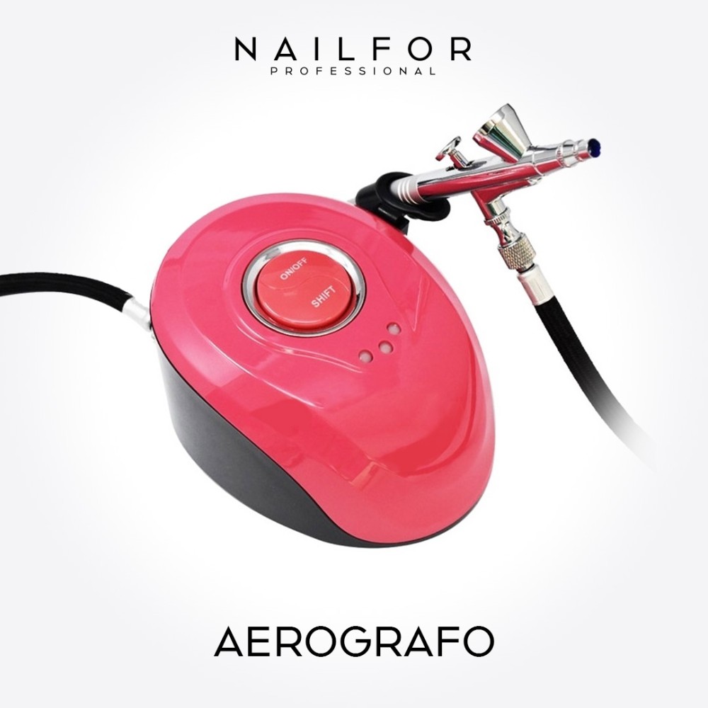 AEROGRAFO PROFESSIONALE PER NAIL ART BT19B - ROSA - Nailfor