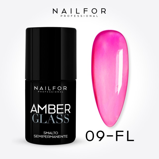 AMBER GLASS FLUO Vernis Semipermanent - 09FL