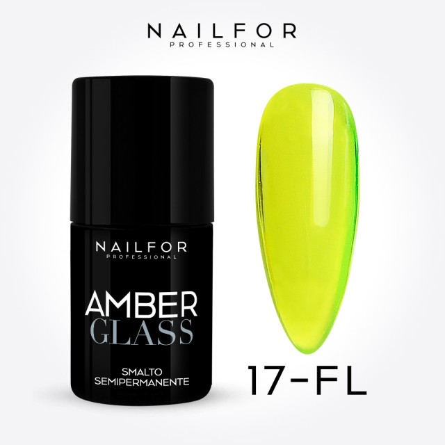 AMBER Glass Fluo SEMI-PERMANENT nail polish - 17fl