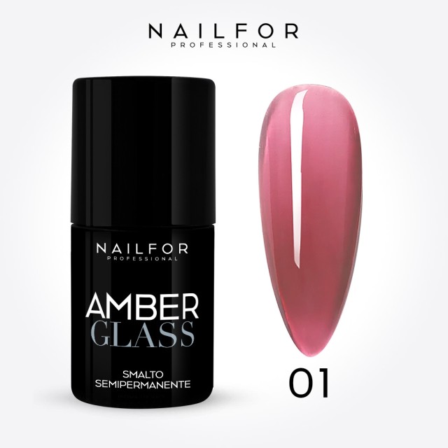AMBER Glass SEMI-PERMANENT nail polish - 01