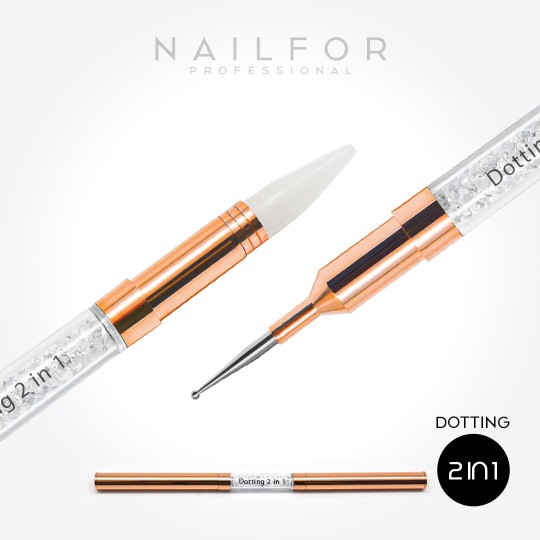 nail accessories, nails nail art high quality RoseGold Dotting Tool 2 in 1 Applicator Nailfor €9.99 Nailfor