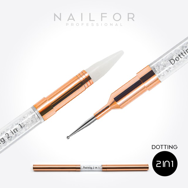 accessori per unghie, nails nail art alta qualità Applicatore RoseGold Dotting Tool 2 in 1 Nailfor 9,99 € Nailfor