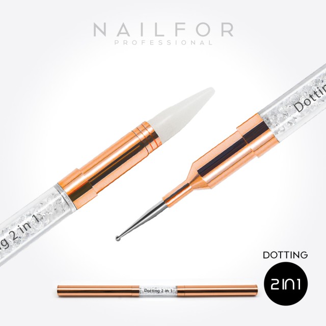 Accesorios para uñas, nails , nail art Tool Dotting RoseGold de alta calidad, aplicador 2 en 1, Nailfor 9,99 € Nailfor