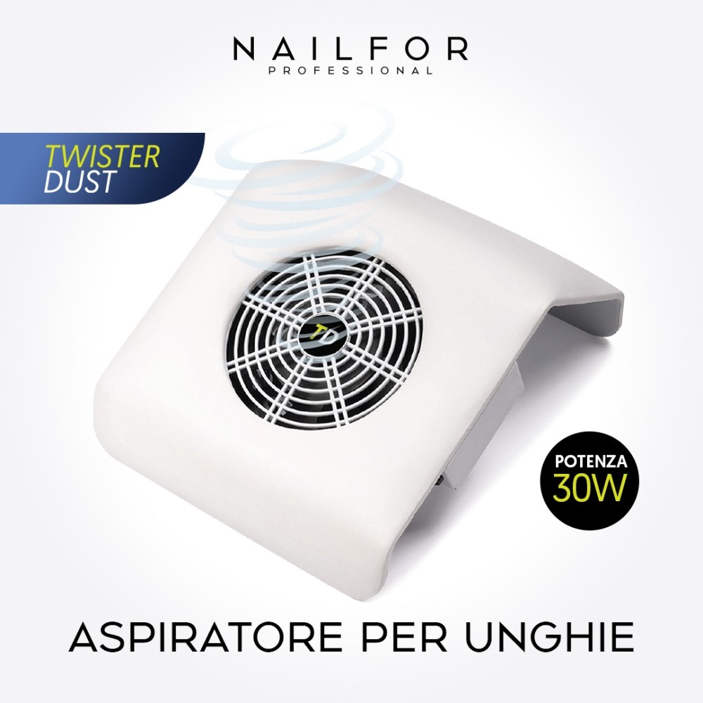 Aspiratore TwisterDust da tavolo 30W Bianco - Nailfor