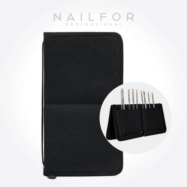 accessori per unghie, nails nail art alta qualità ASTUCCIO PORTA PENNELLI - NERO Nailfor 13,99 € Nailfor