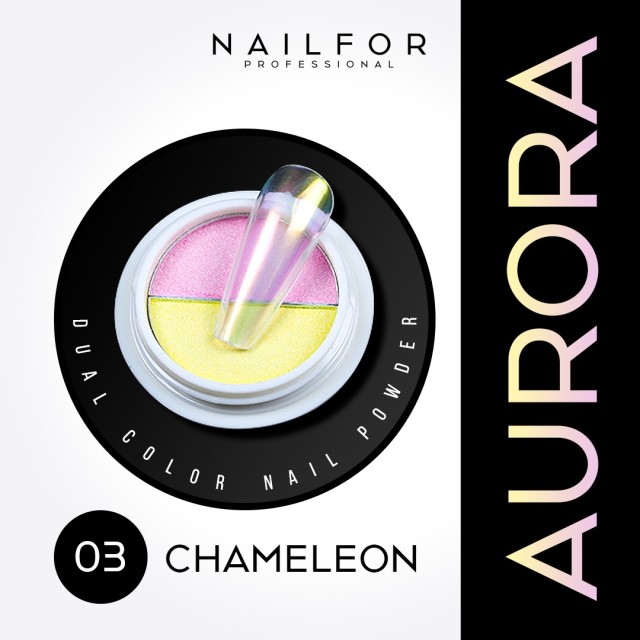decorazione nail art ricostruzione unghie Aurora Chameleon Powder 03 Nailfor 4,99 €