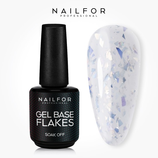 Vernis à ongles semi-permanent couleur : Base Rubber Flakes - 01 Nailfor 11,99 €