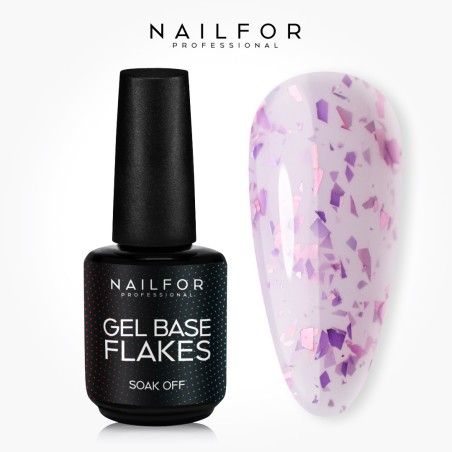 Esmalte de uñas semipermanente color: Base Rubber Flakes - 02 Nailfor por 11,99 €