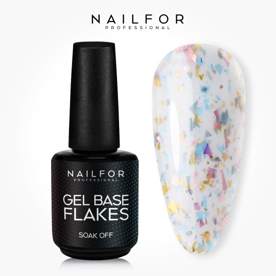 Vernis à ongles semi-permanent couleur : Base Rubber Flakes - 03 Nailfor 11,99 €