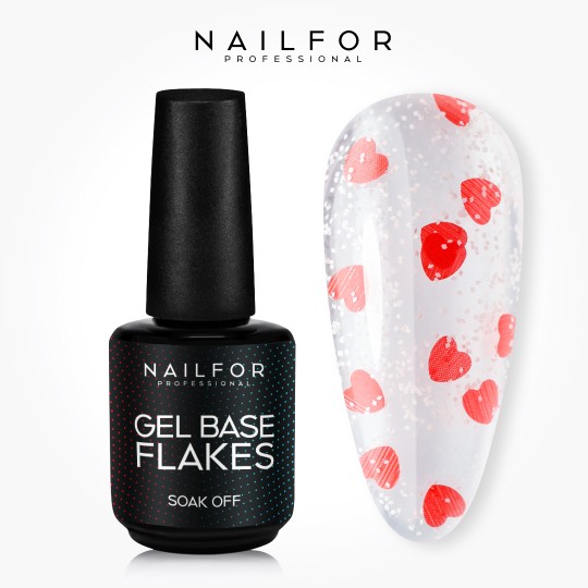 Vernis à ongles semi-permanent couleur : Base Rubber Flakes - 04 Nailfor 11,99 €