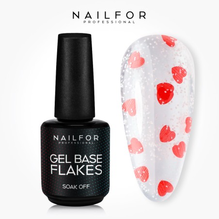 Esmalte de uñas semipermanente color: Base Rubber Flakes - 04 Nailfor por 11,99 €