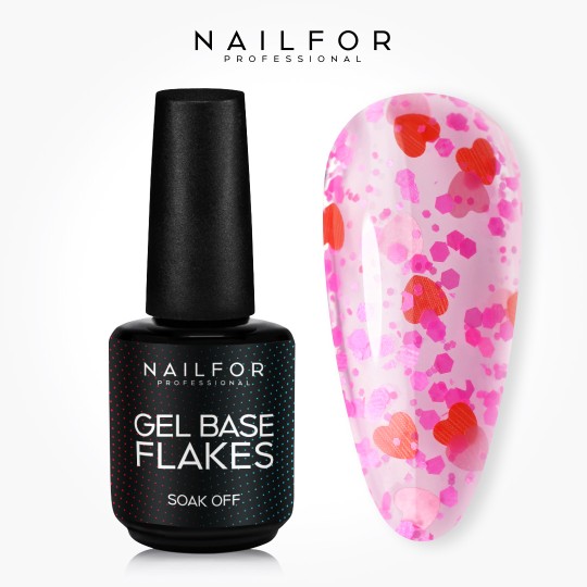Vernis à ongles semi-permanent couleur : Base Rubber Flakes - 05 Nailfor 11,99 €