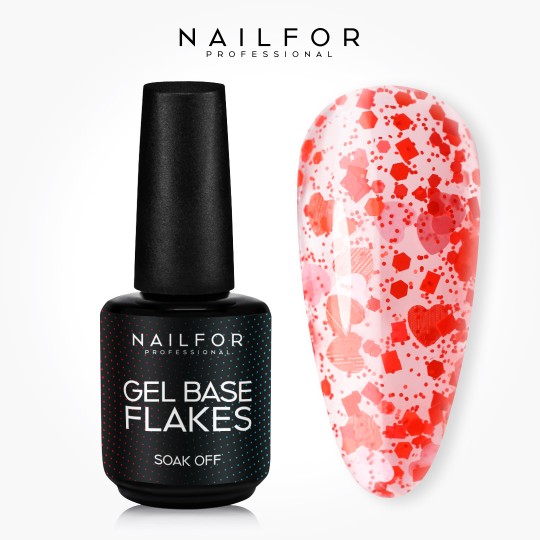 Vernis à ongles semi-permanent couleur : Base Rubber Flakes - 06 Nailfor 11,99 €