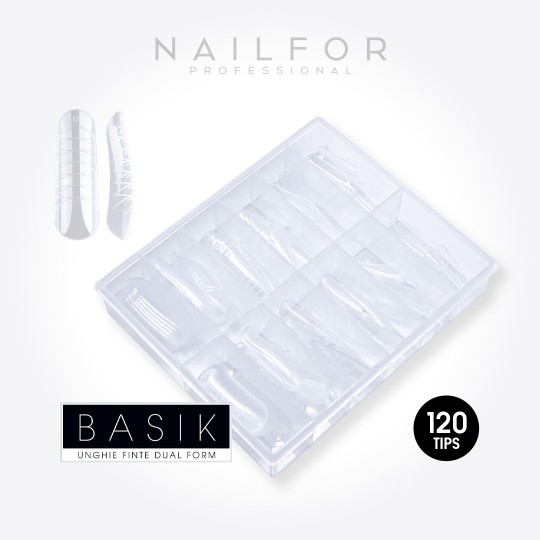 nail accessories, nails nail art high quality BASIK AcrylGel Dual Tips ( Dual System FORMS) – 120PZ Nailfor €7.99 Nailfor