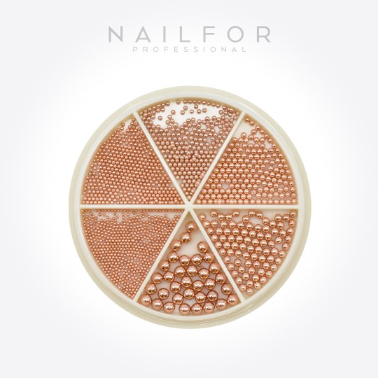 nail art decoration nail reconstruction Bolitas MULTI Mix Rose Gold BEADS - H858 Nailfor €3.99