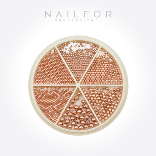 decorazione nail art ricostruzione unghie BOLITAS MULTI MIX PERLINE ROSE GOLD - H858 Nailfor 3,99 €