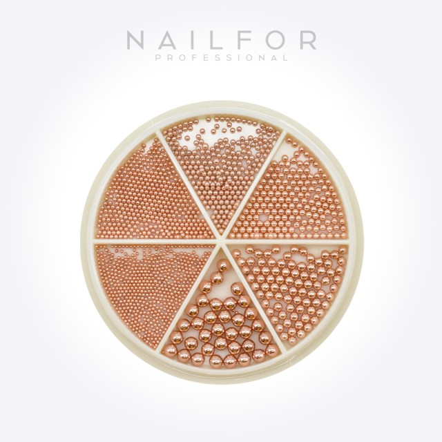 Decoración nail art , reconstrucción de uñas, Bolitas MULTI Mix Rose Gold BEADS - H858 Nailfor 3,99 €