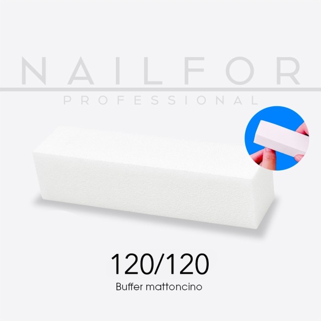 accessori per unghie, nails nail art alta qualità BUFFER mattoncino bianco 120/120 Nailfor 0,99 € Nailfor