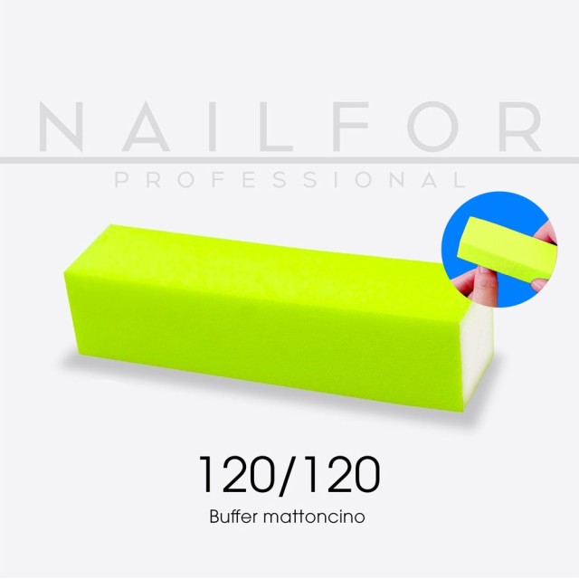 accessori per unghie, nails nail art alta qualità BUFFER mattoncino giallo 120/120 Nailfor 0,99 € Nailfor