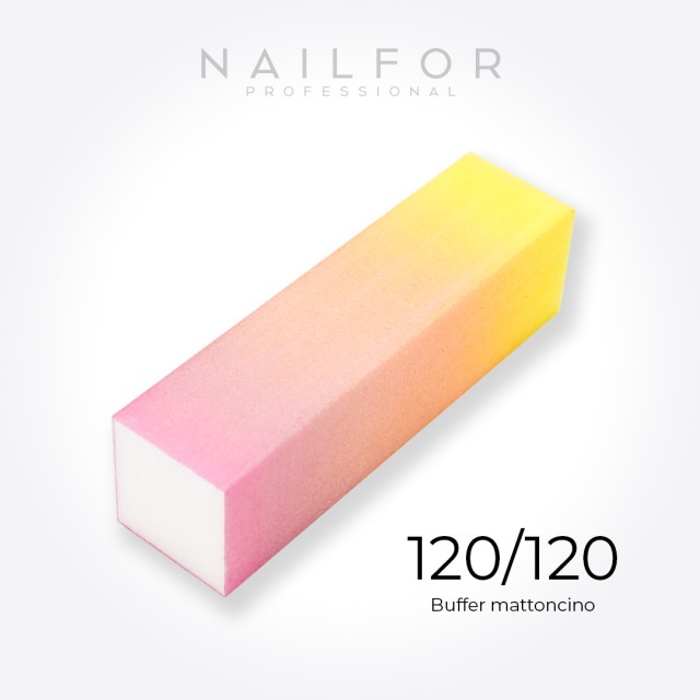 accessori per unghie, nails nail art alta qualità BUFFER mattoncino unicorno rosa 120/120 - SINGOLO Nailfor 0,99 € Nailfor