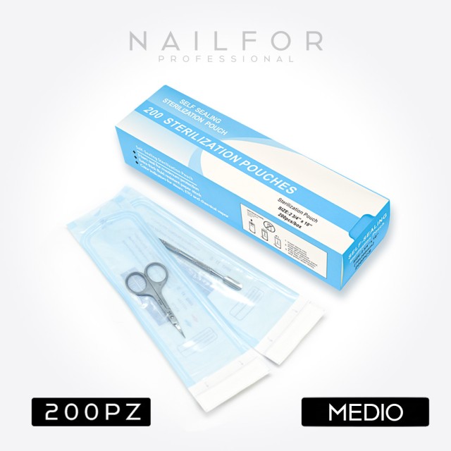 accessori per unghie, nails nail art alta qualità BUSTE AUTOSIGILLANTI PER STERILIZZAZIONE - 200PZ MEDIO Nailfor 13,99 € Nailfor