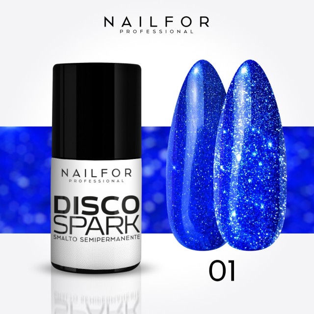 Spark Disco SEMI-PERMANENT gel nail polish - 01
