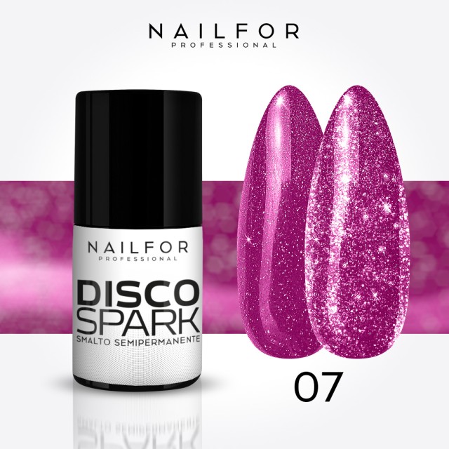 Spark disco SEMI-PERMANENT gel nail polish - 07