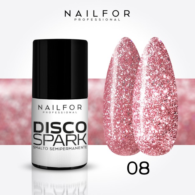 Spark Disco SEMI-PERMANENT gel nail polish - 08