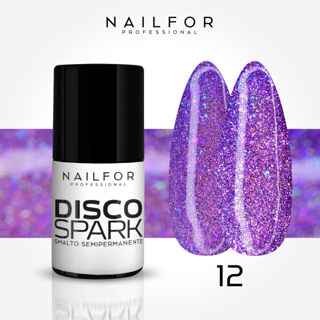 Spark Disco SEMI-PERMANENT gel nail polish - 12